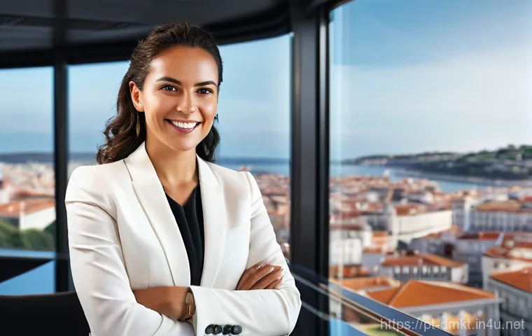 디지털 마케팅에서 실패하지 않는 법 - **Prompt 1: Strategic Digital Growth in Portugal** A confident, modern female Portuguese entrepr...